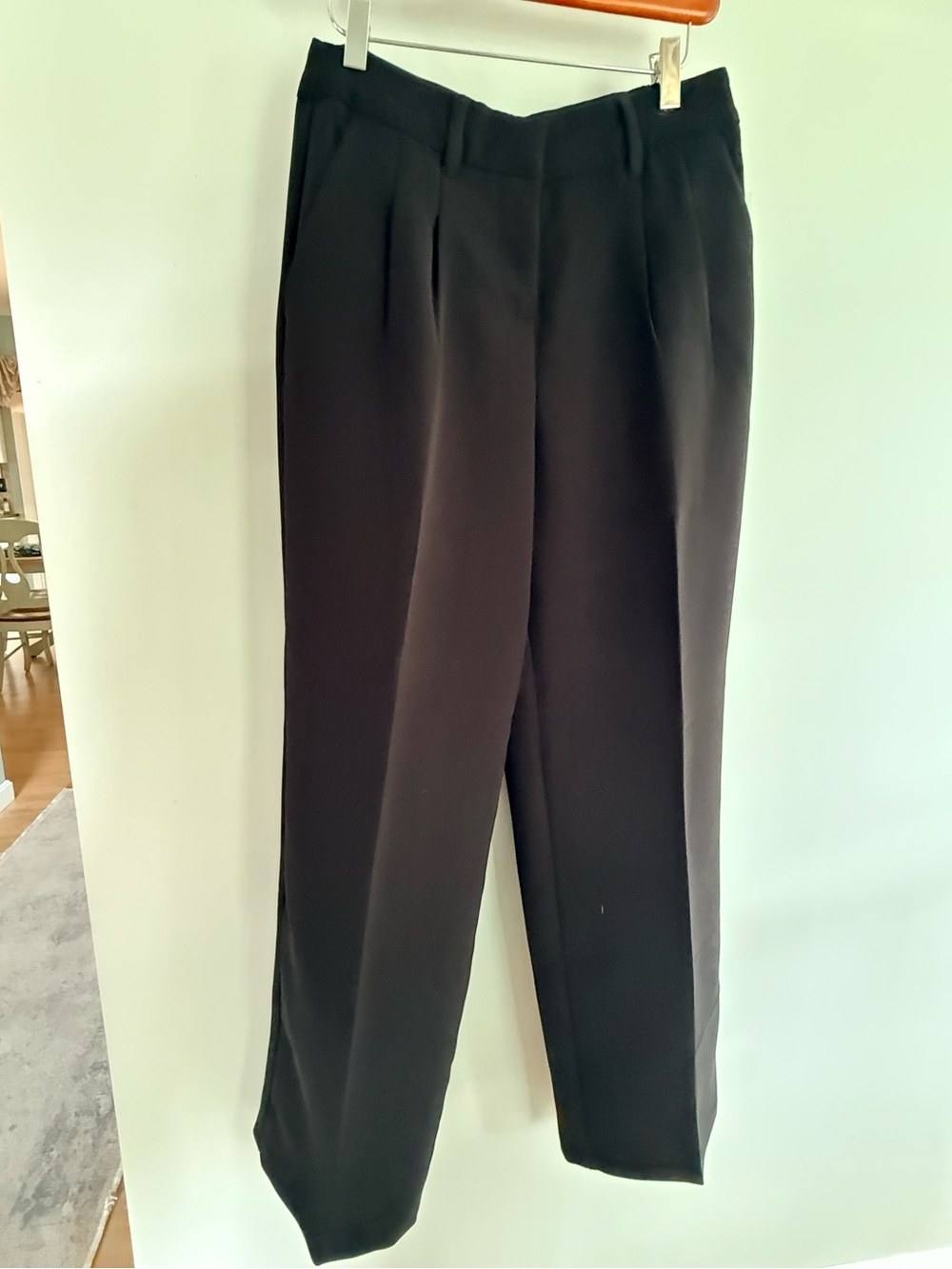 Violets & Roses Black Wide-Leg Dress Pants